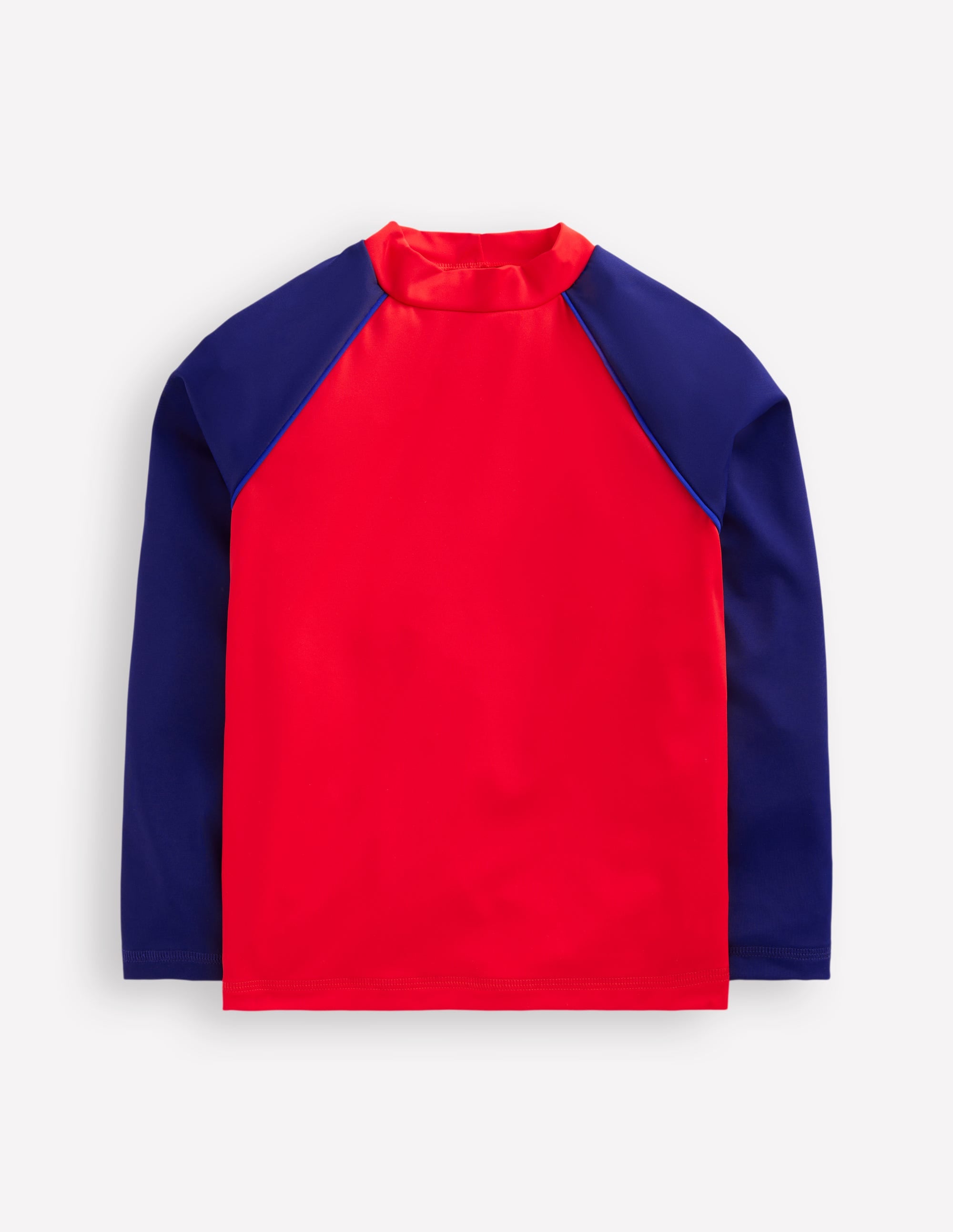 Colour Block Rash Vest-Poppy Red - Image 1