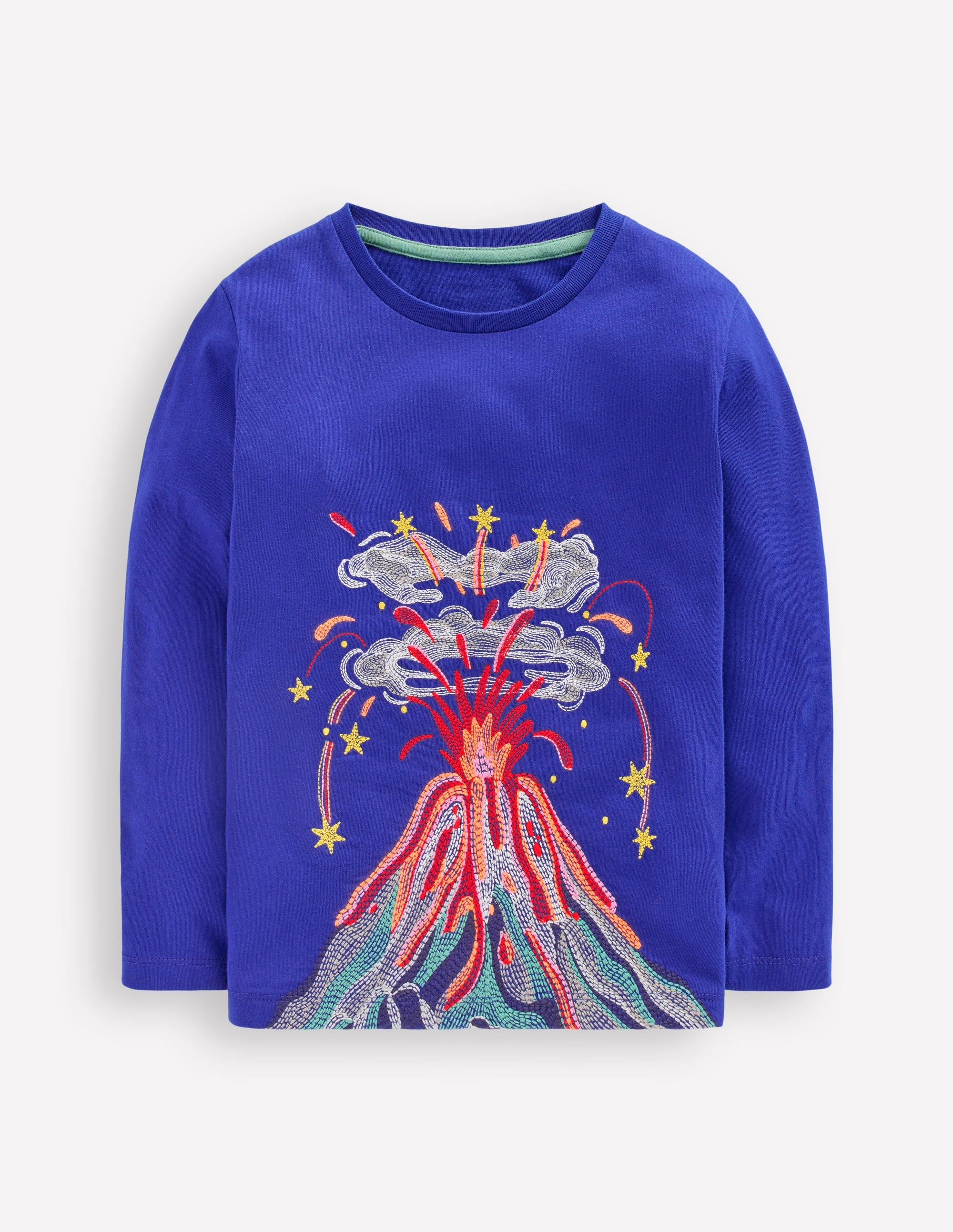 Superstitch Long Sleeve Top-Multi Volcanoes | Boden USA