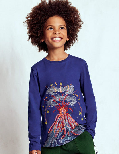 Superstitch Long Sleeve Top-Multi Volcanoes-1