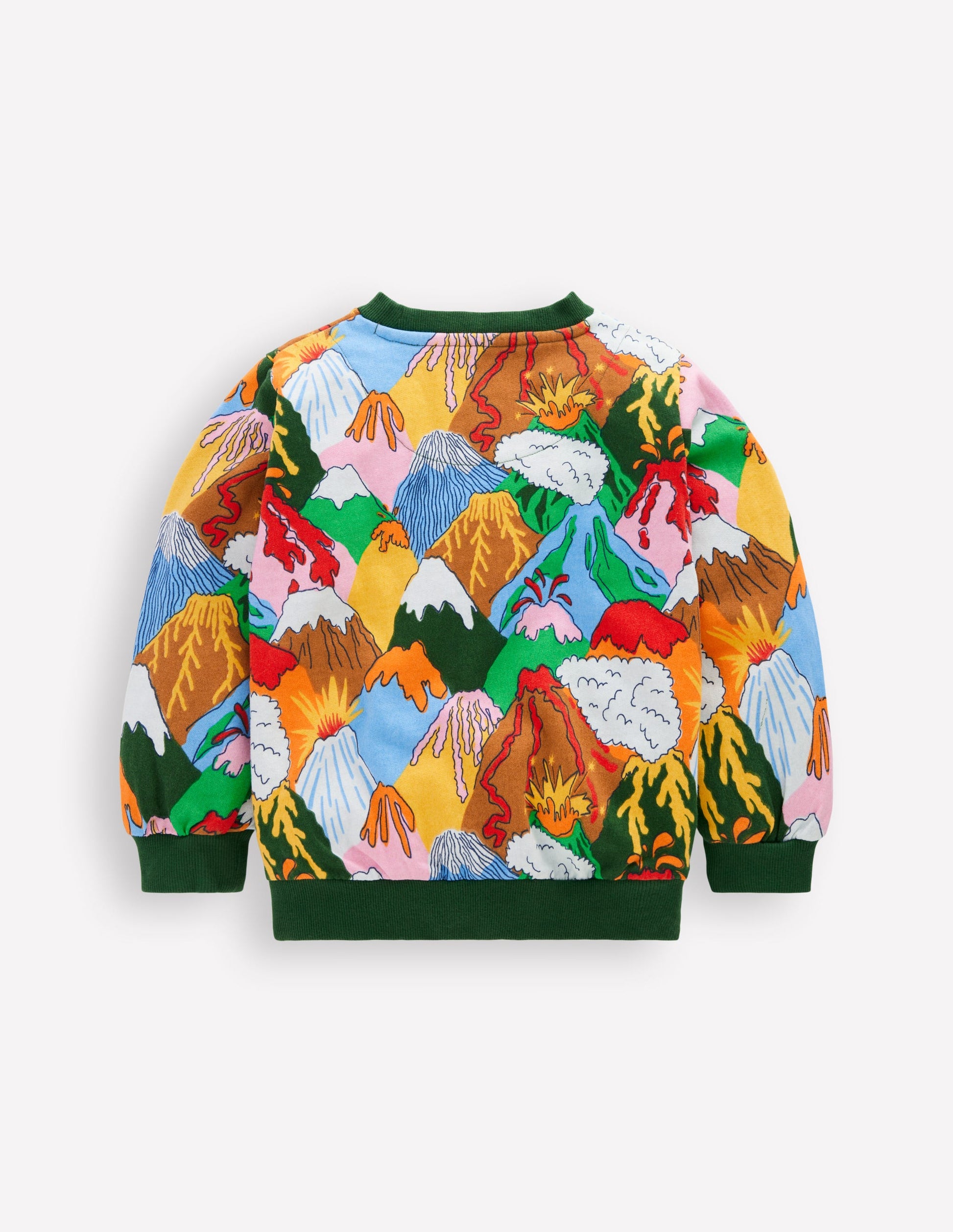 Everyday Printed Sweatshirt-Multi Volcanoes-3