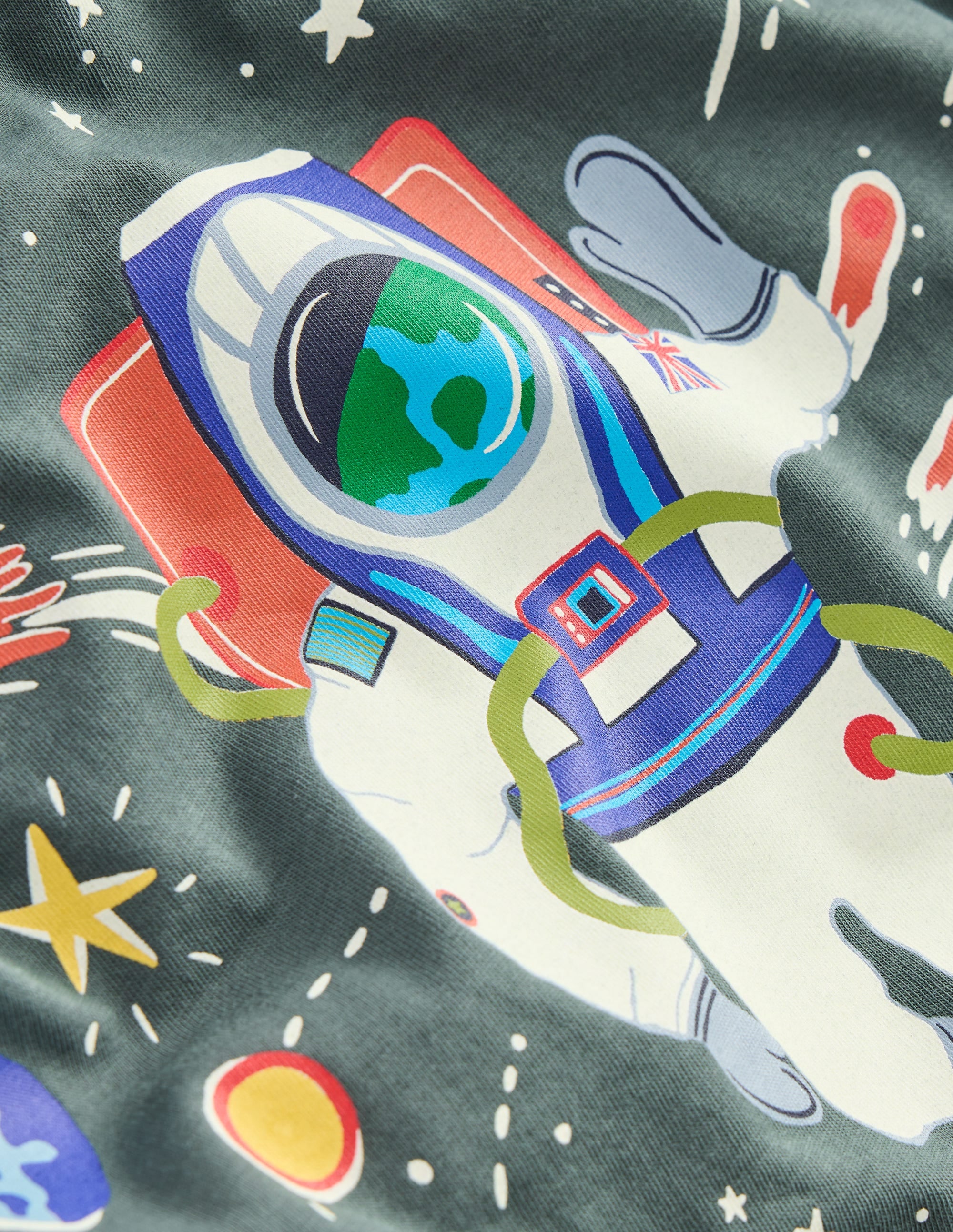 Long Sleeve Glow T-shirt-Phantom Spaceman - Image 5