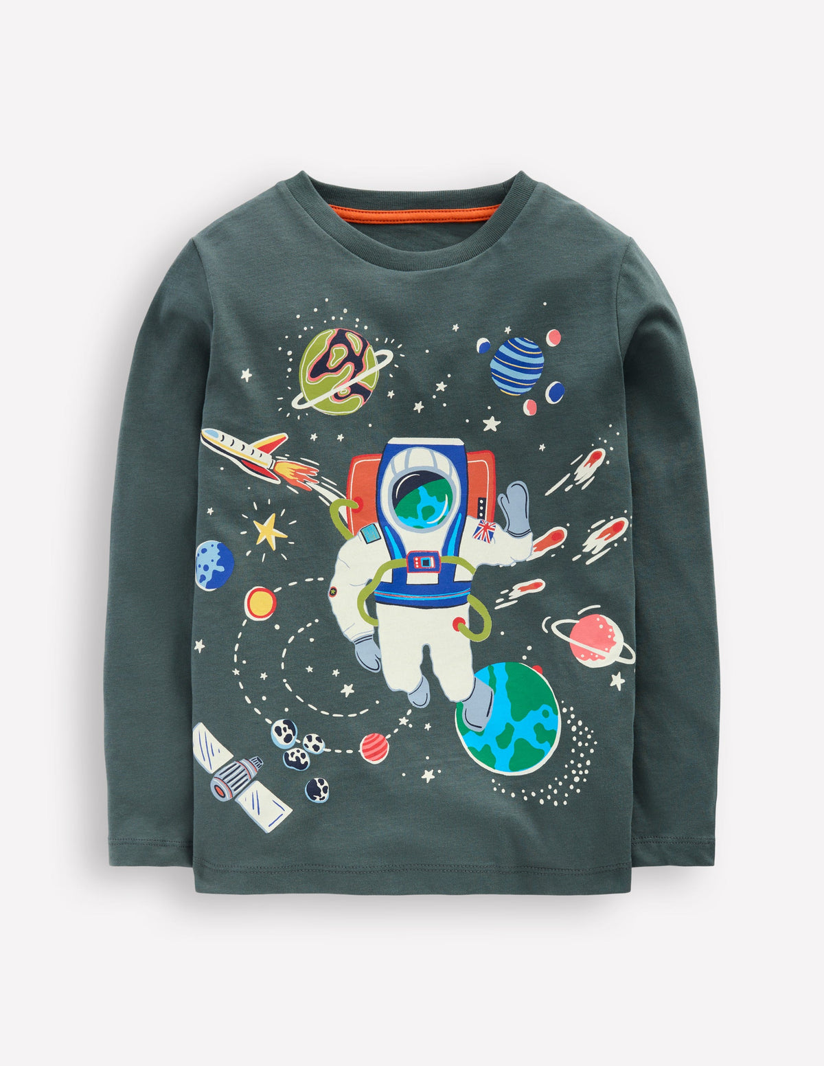 Long Sleeve Glow T-shirt-Phantom Spaceman - Image 3