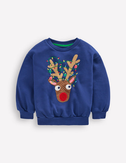 Cosy Festive Sweatshirt-Reindeer-1
