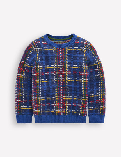 Heritage Check Sweater-Medieval Blue Check-1