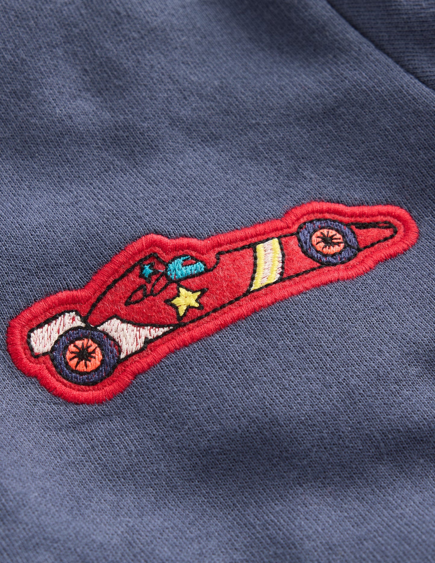 Applique Sweatshirt-Vintage Indigo Cars