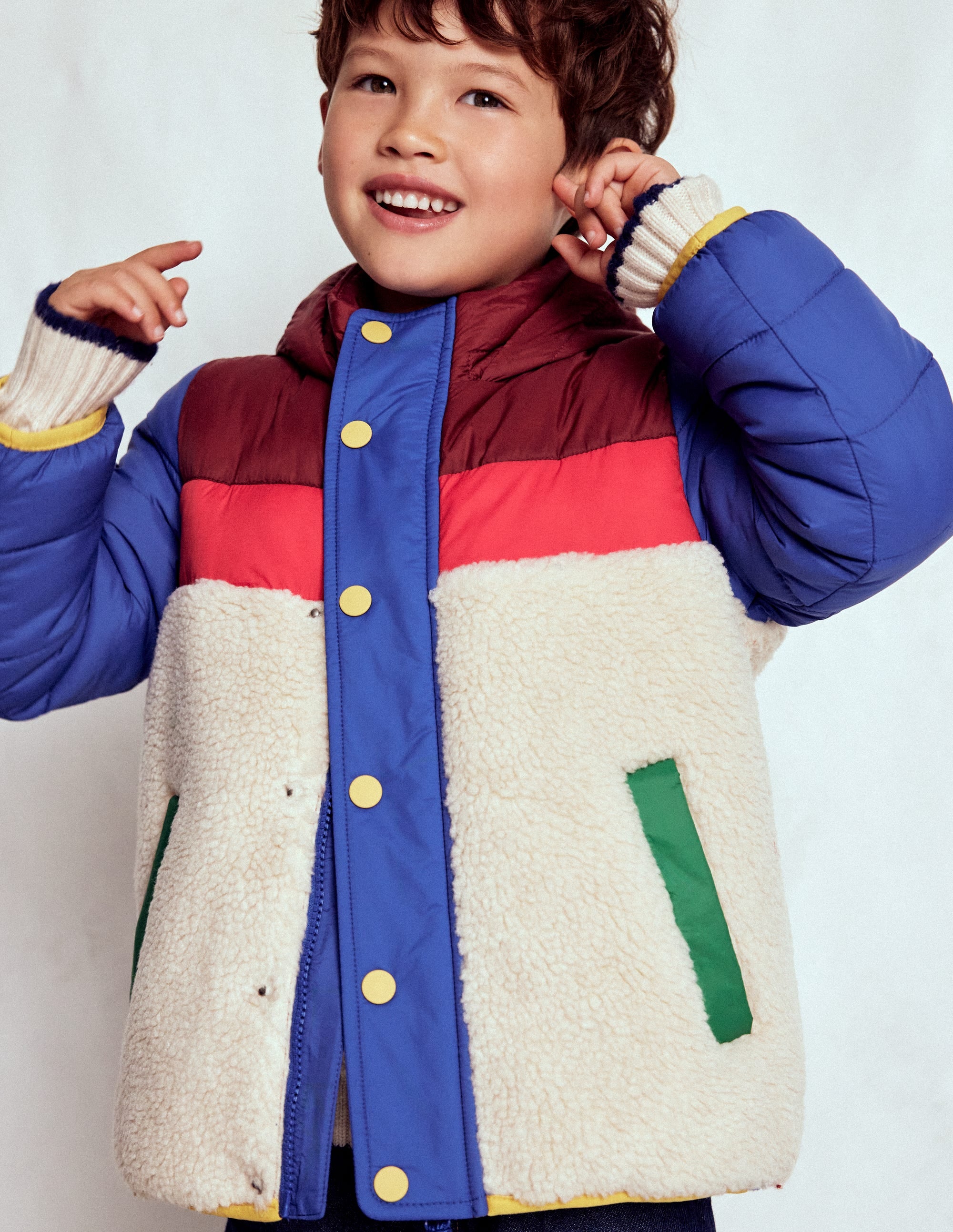 Borg Mix Jacket-Multi | Boden USA