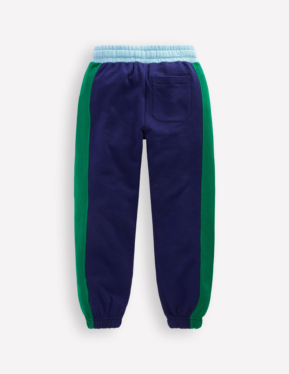 Colourblock Cuffed Joggers-Medieval blue Colourblock - Image 3