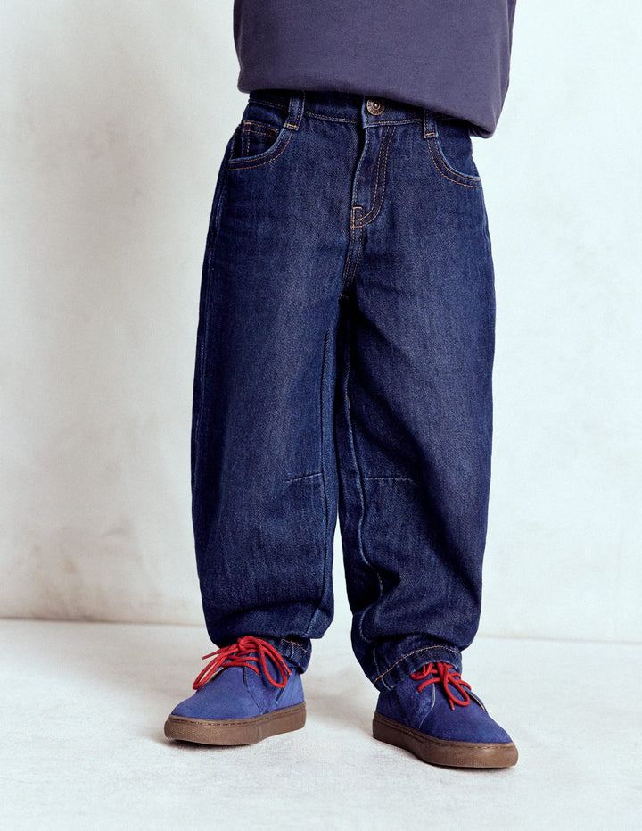 Barrel Jeans-Mid Wash