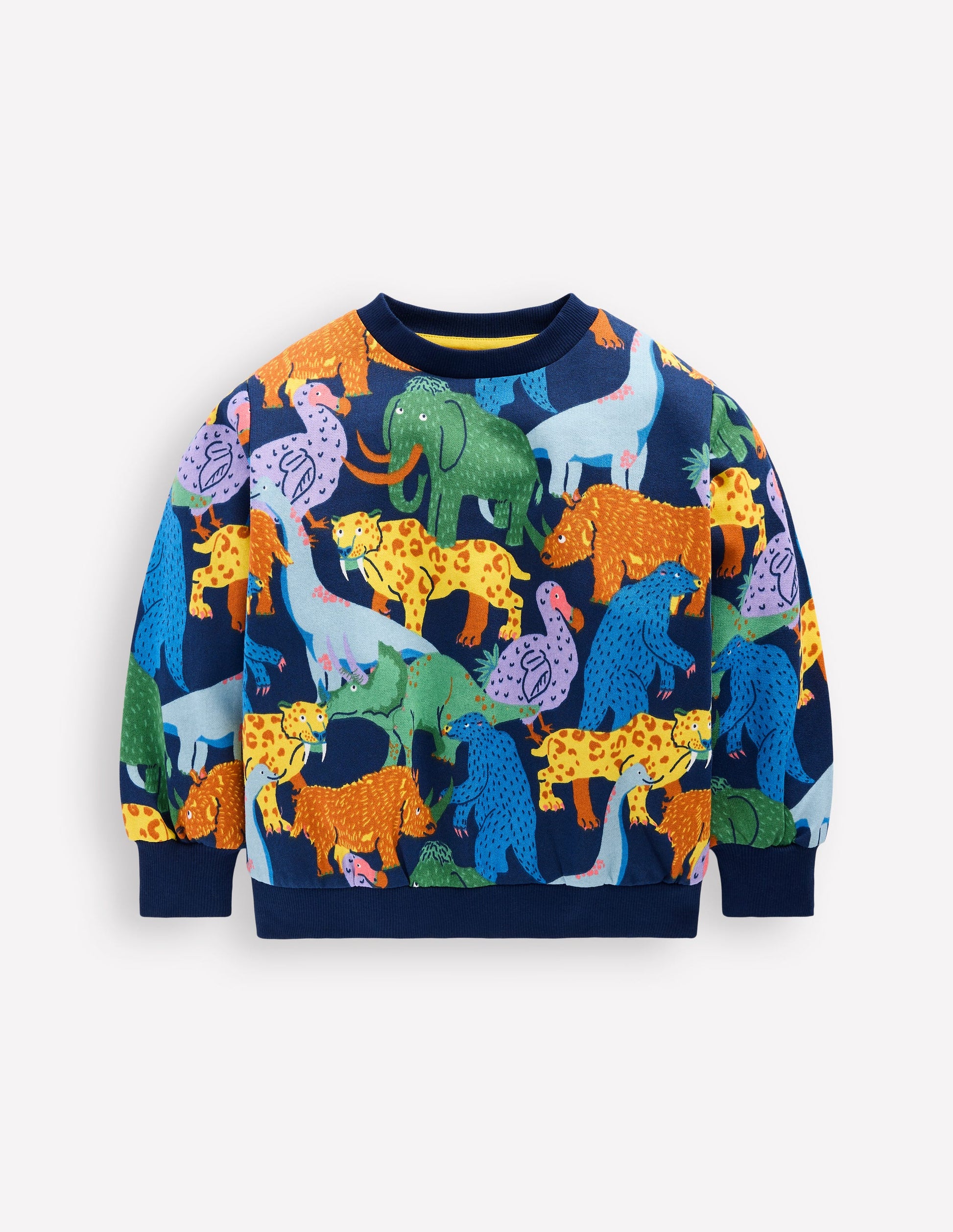 Everyday Printed Sweatshirt-Prehistoric Animals-1