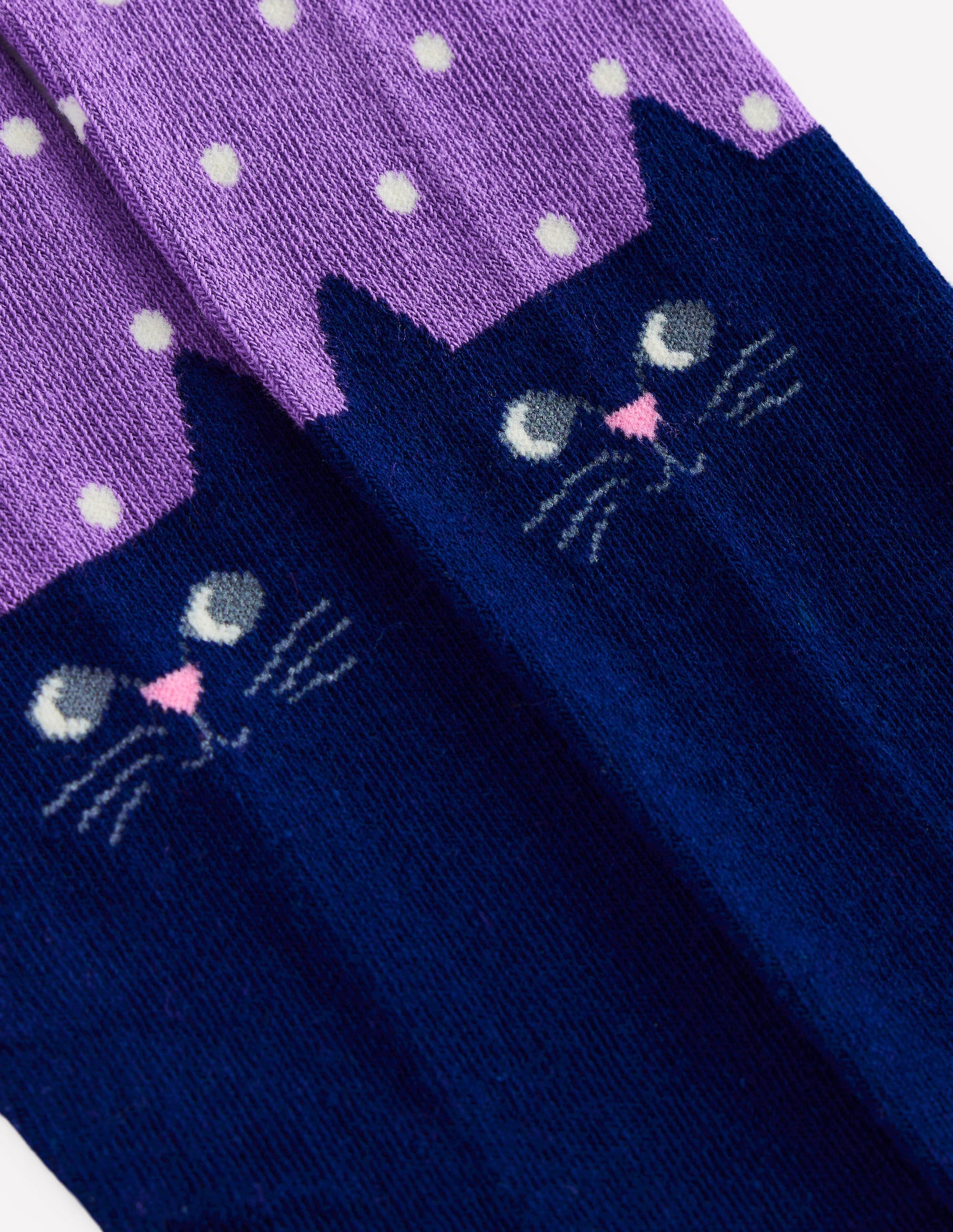 Patterned Tights-Purple Topaz Cats-2