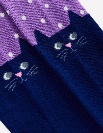 Patterned Tights-Purple Topaz Cats-2
