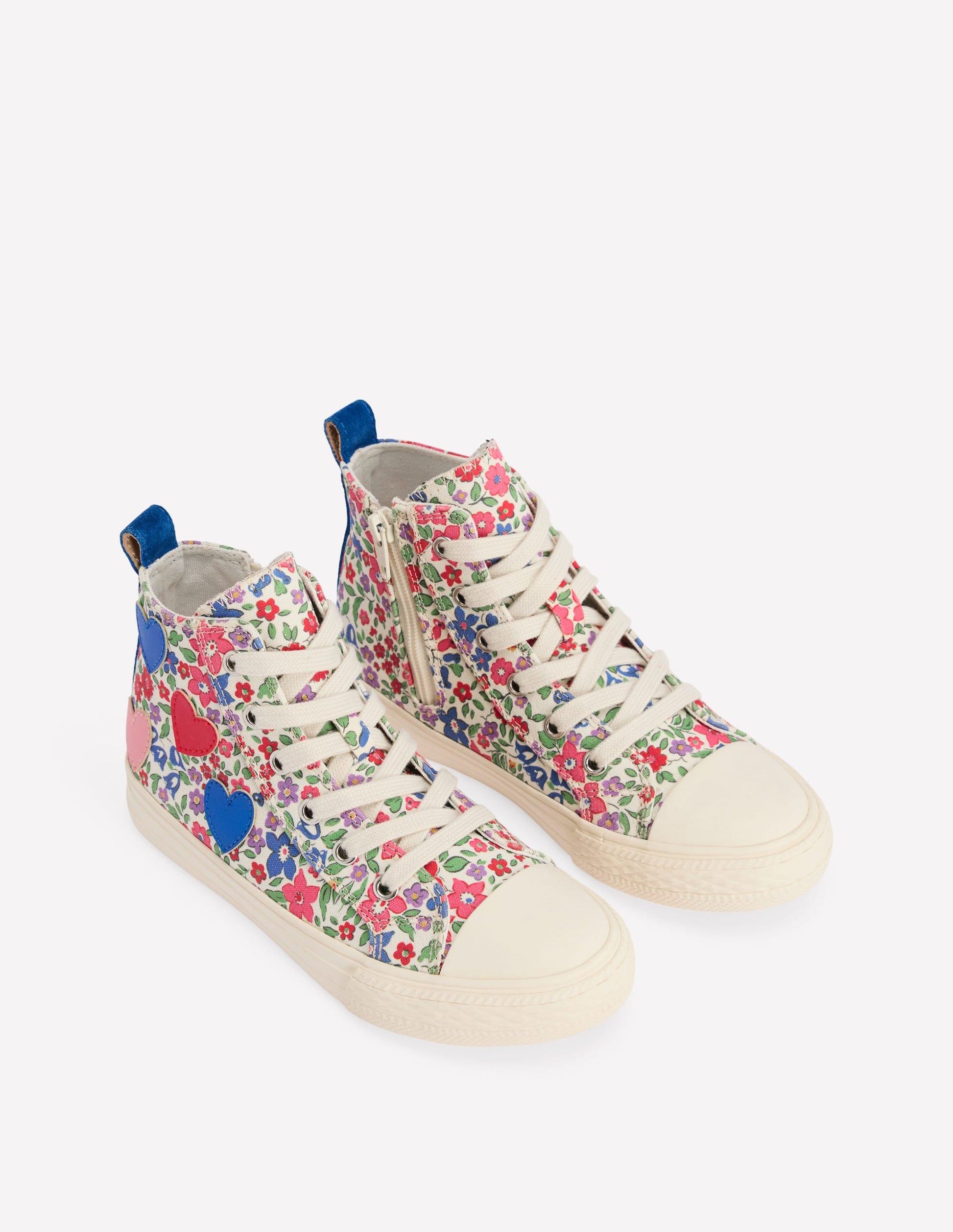 Canvas High Tops-Floral Hearts-2