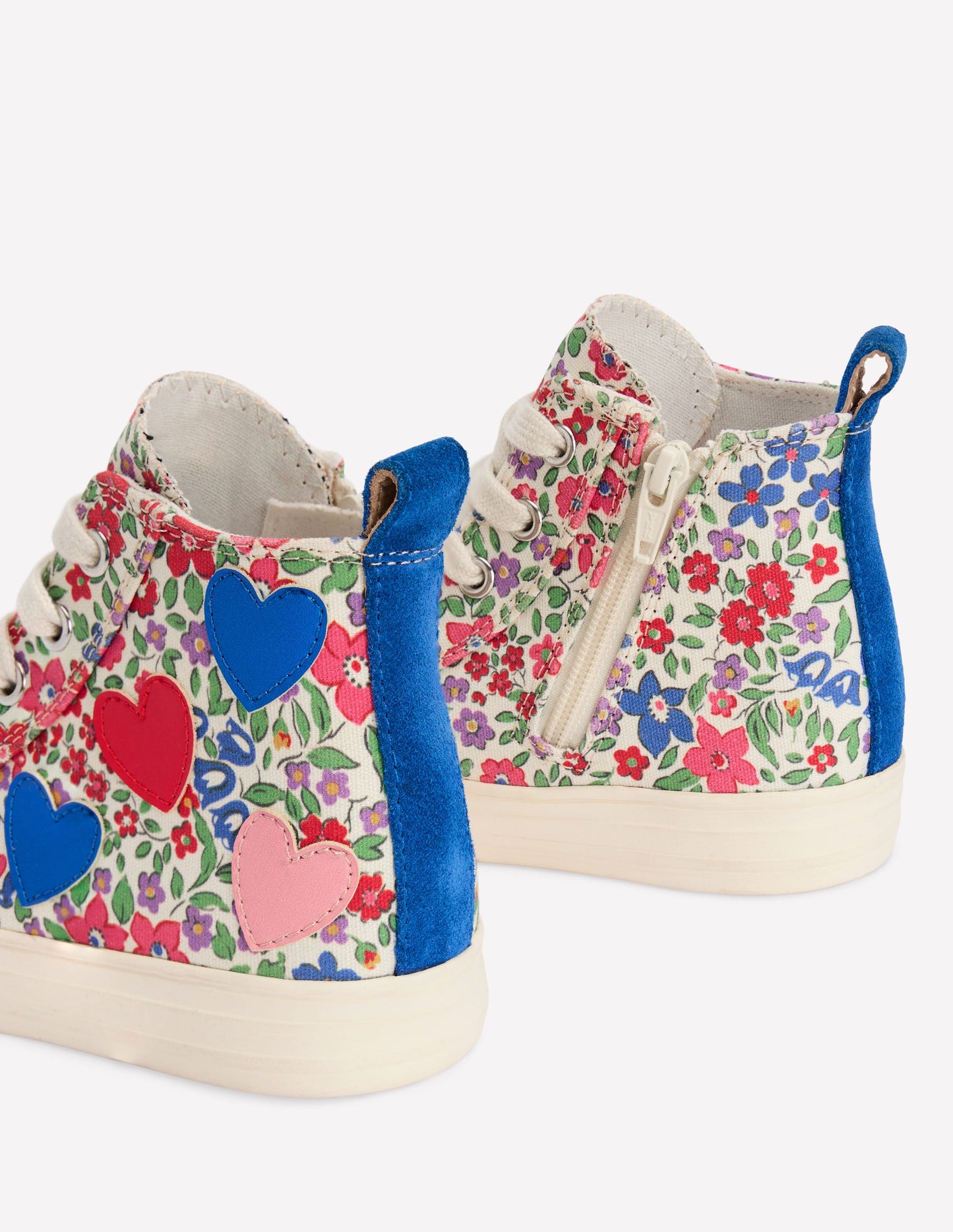 Canvas High Tops-Floral Hearts