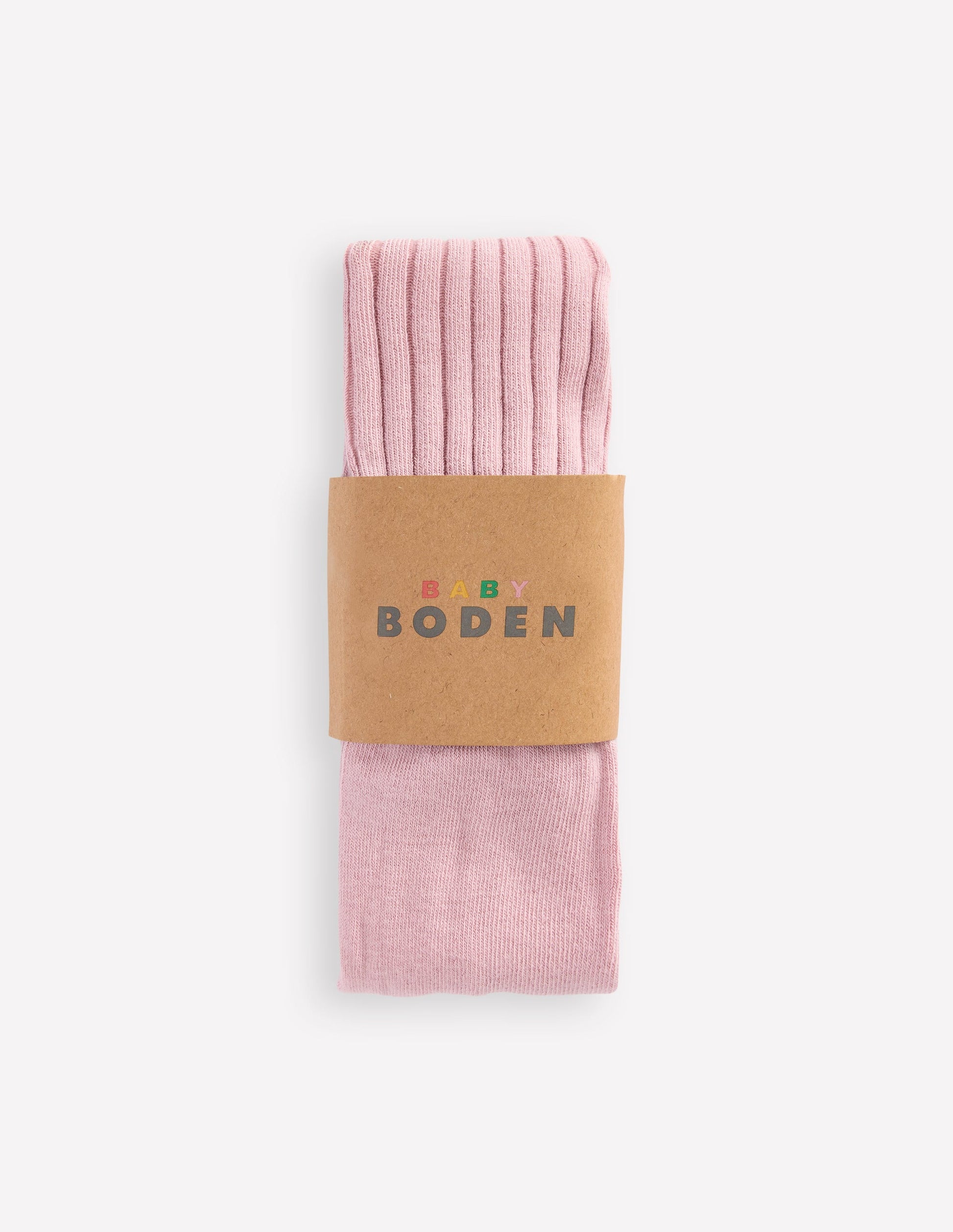 Baby Ribbed Tights-Vintage Pink-2