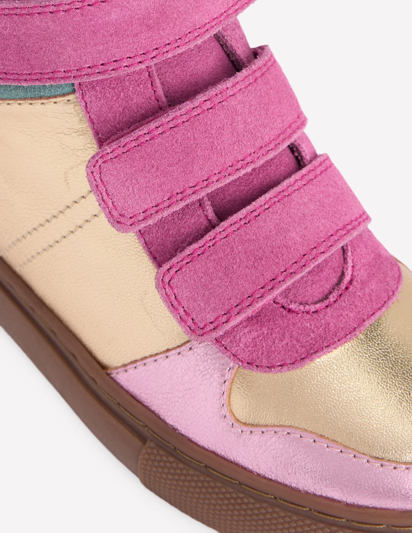 Metallic High Tops-Gold and Pink Metallic