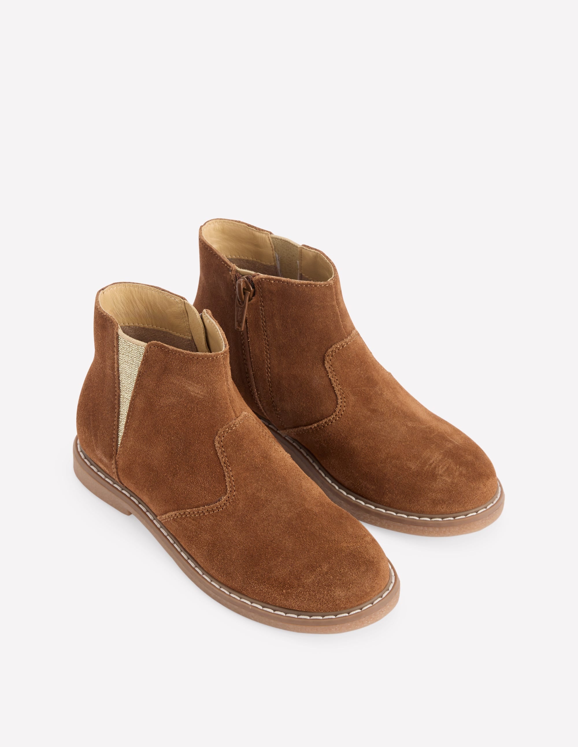 Suede Ankle Boots-Tan - Image 2