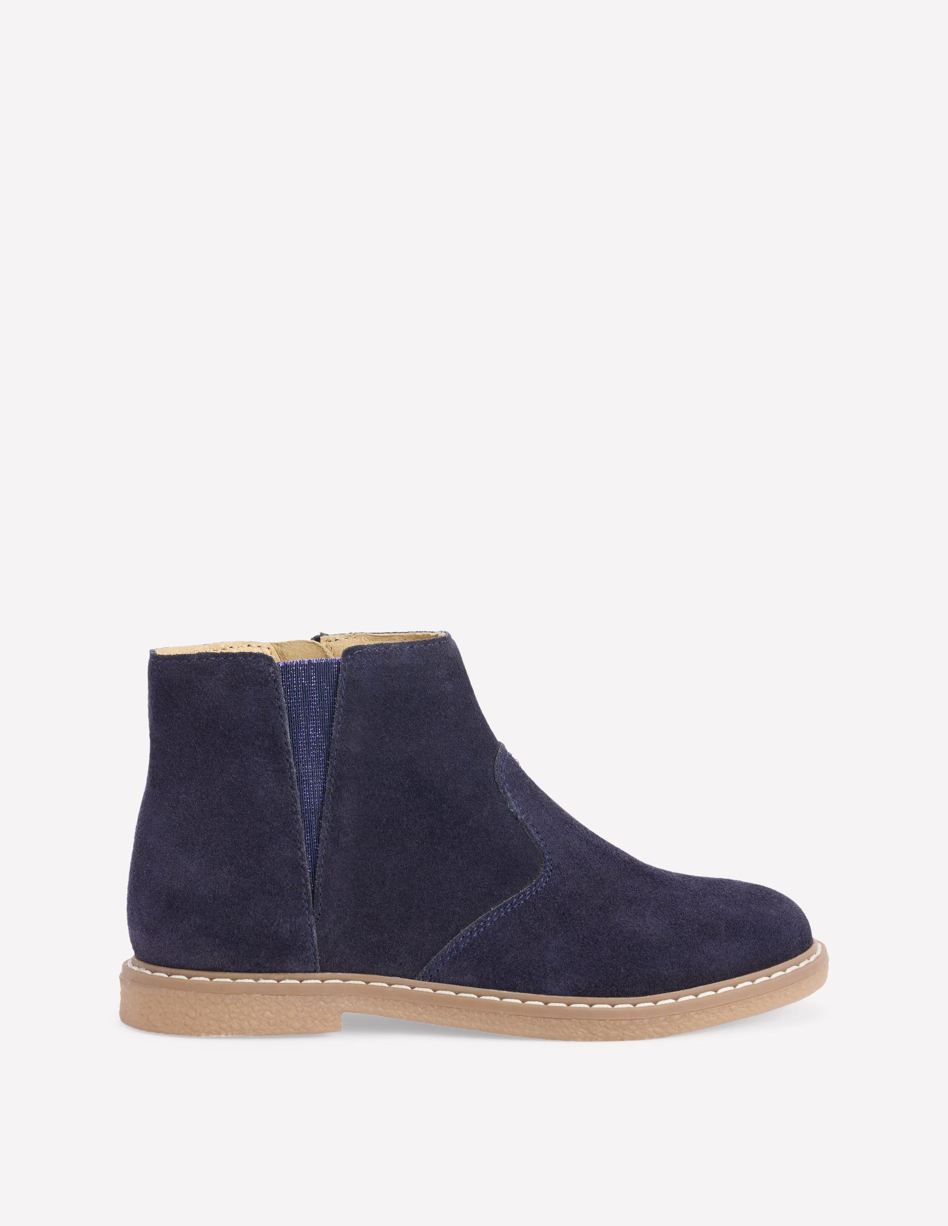 Suede Ankle Boots-College Navy-1