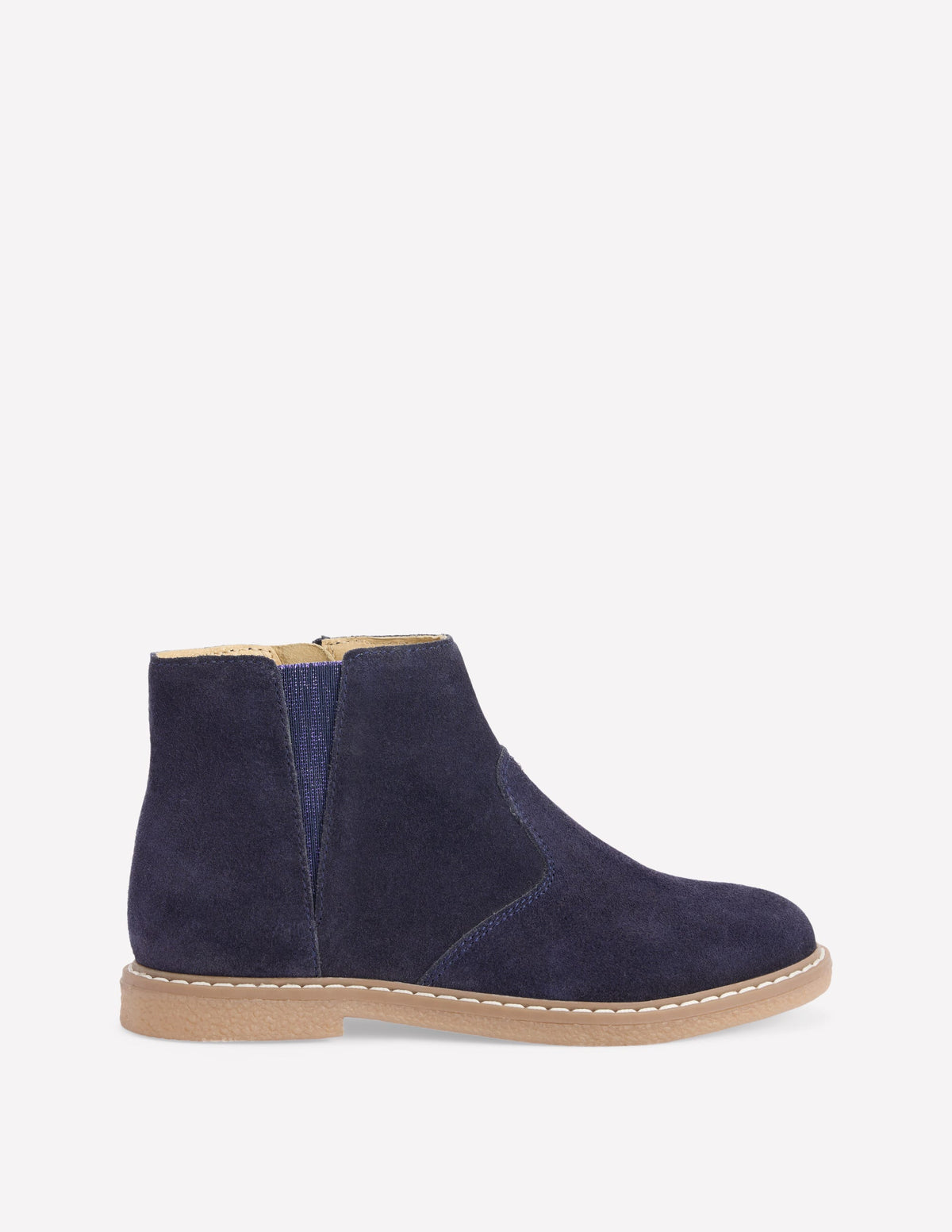 Suede Ankle Boots-College Navy - Image 1
