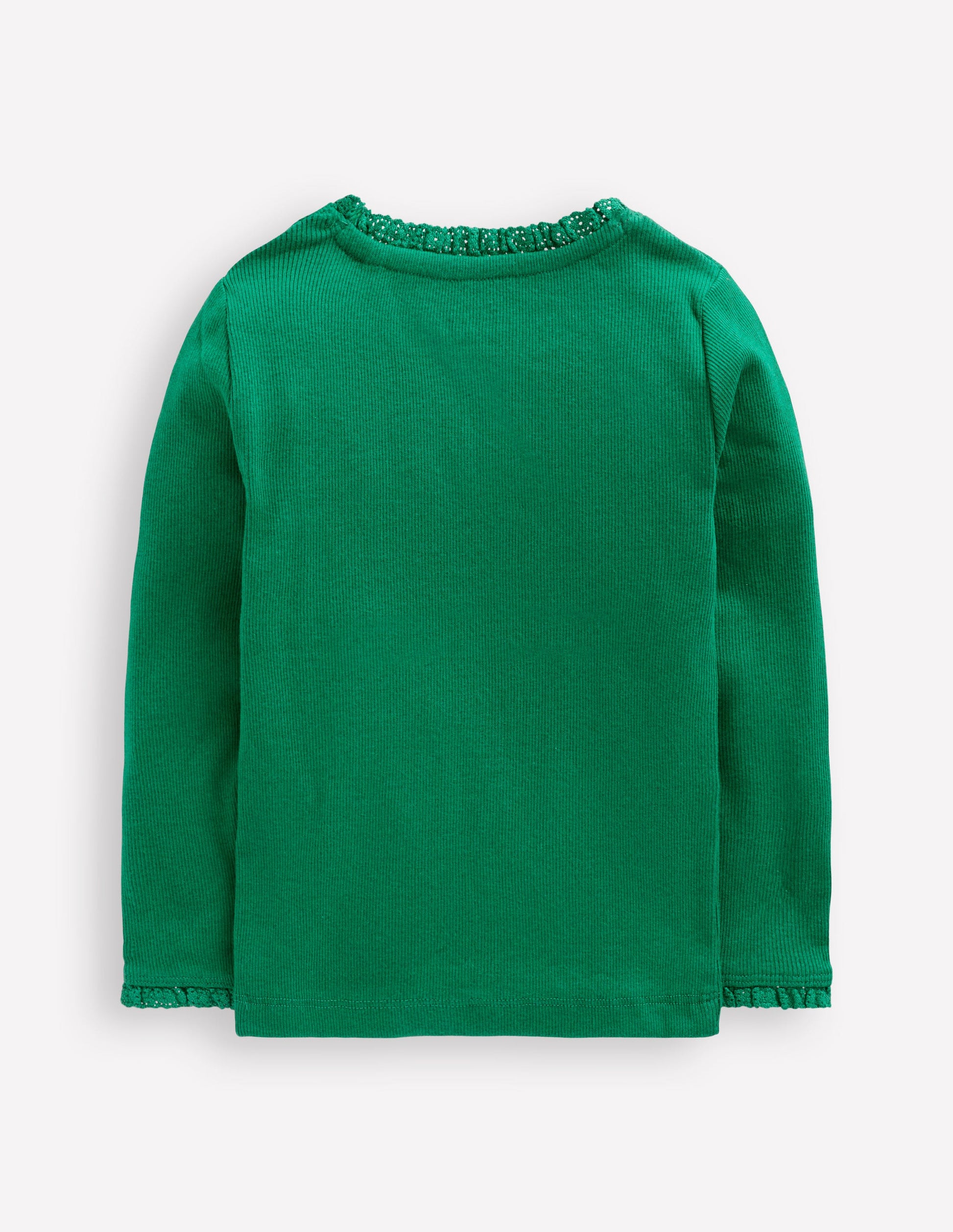 Ribbed Long Sleeve T-shirt-Shady Green-2