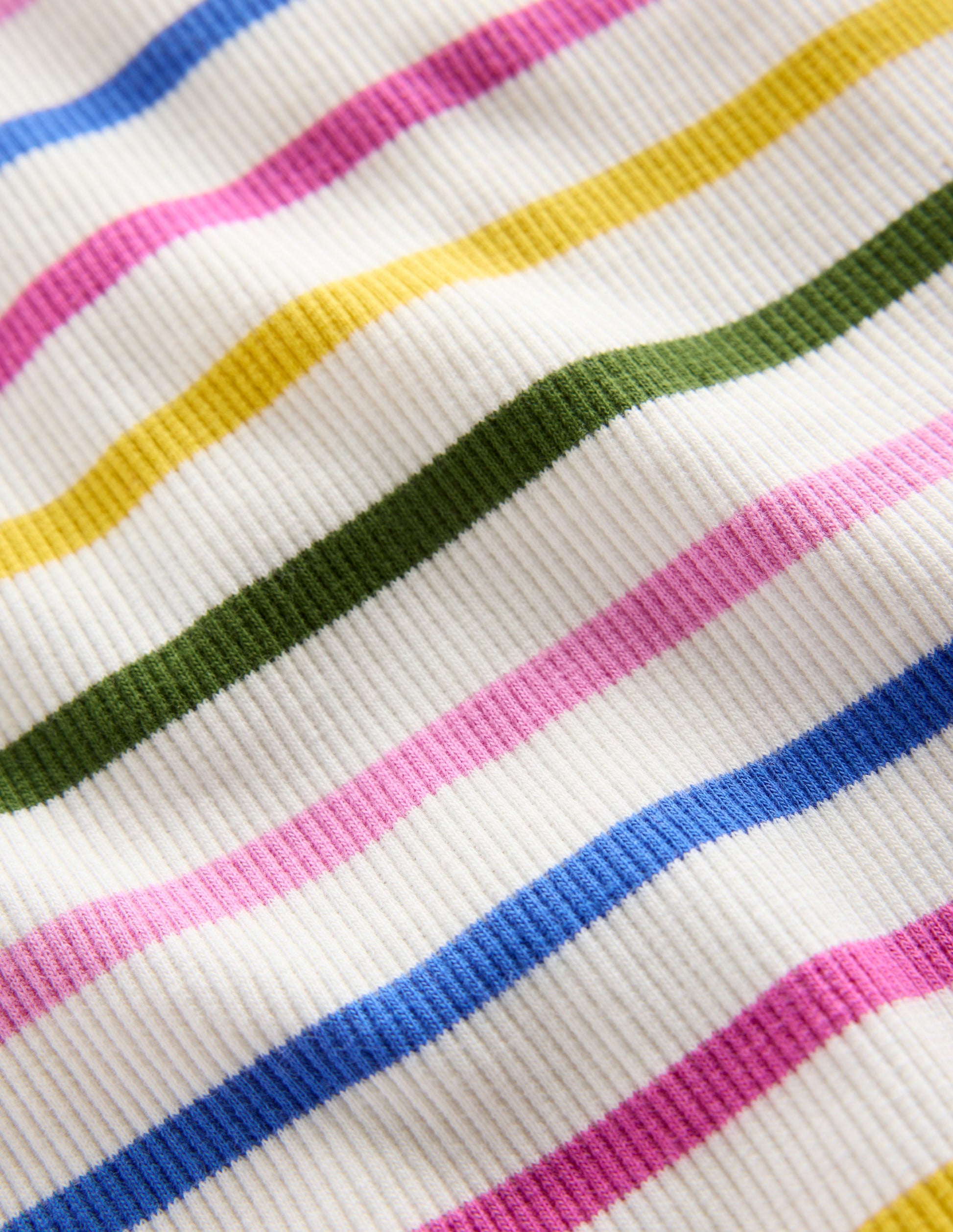 Ribbed Long Sleeve T-shirt-Rainbow Stripe-3