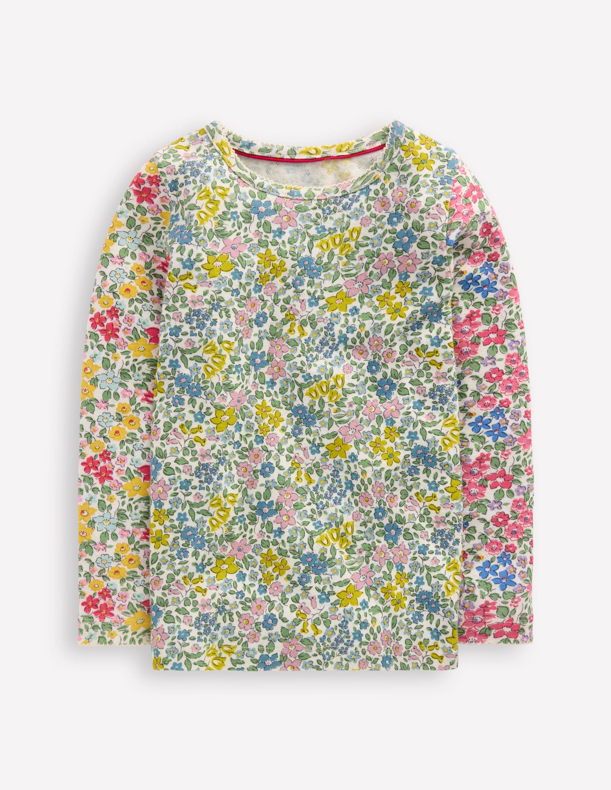 Long Sleeve Pointelle Top-Hotch Potch Floral-4