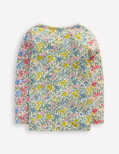 Long Sleeve Pointelle Top-Hotch Potch Floral-5