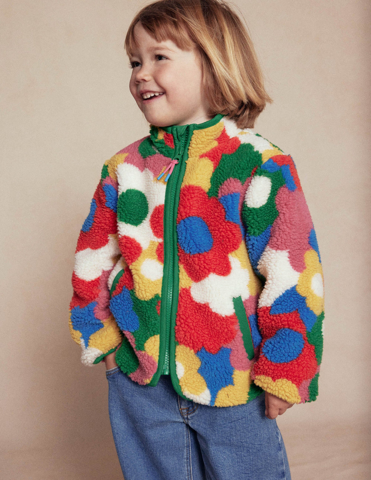 Eden Borg Zip-Through Jacket-Multi Flower Power - Image 5