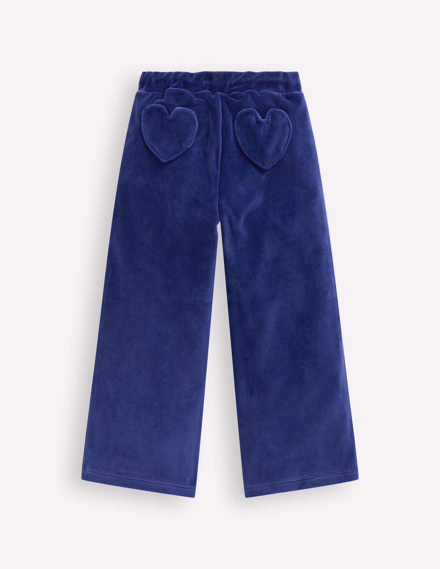 Heart Pocket Velour Sweatpants-Starboard Blue