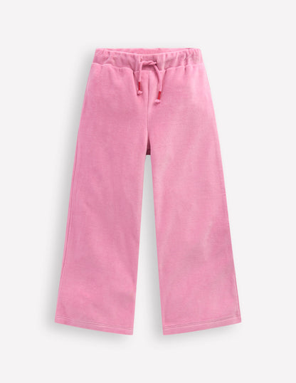 Heart Pocket Velour Sweatpants-Formica Pink-1