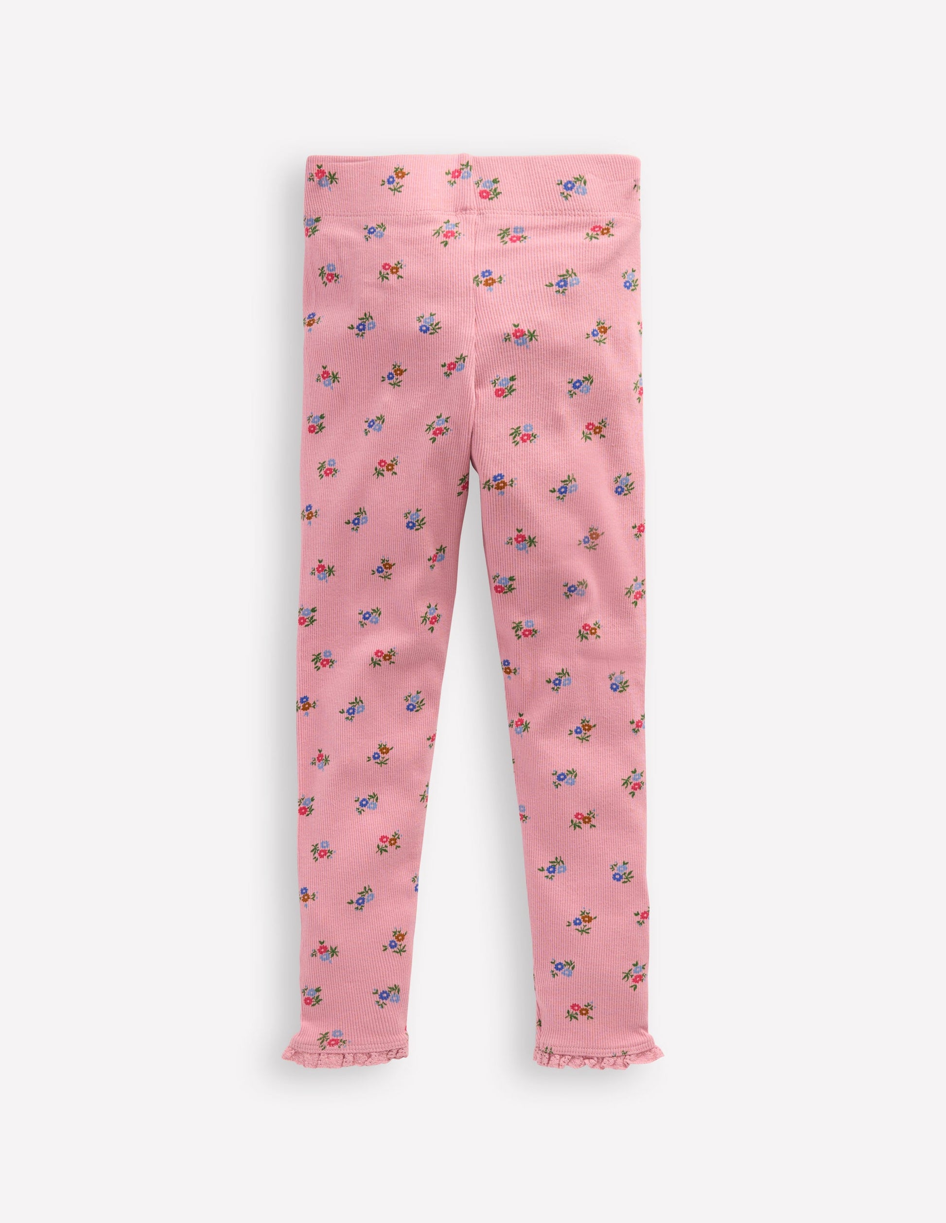 Ribbed Leggings-Chalk Pink Daisy-2