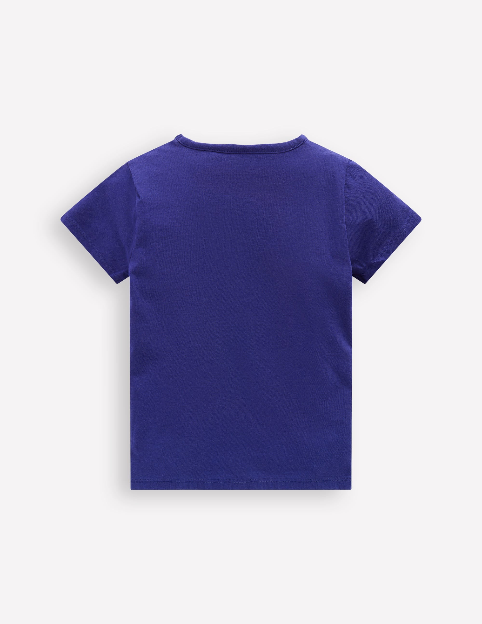 Short Sleeve Appliqué T-shirt-Starboard Blue Apple - Image 2
