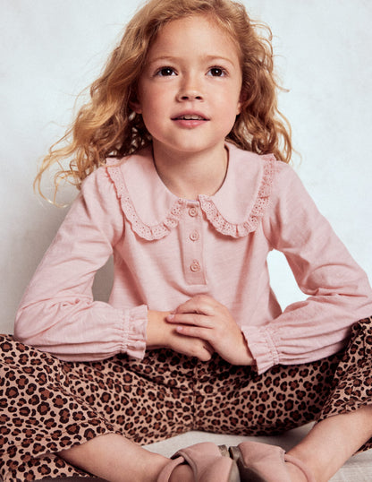 Collared Slub Top-Chalk Pink-1