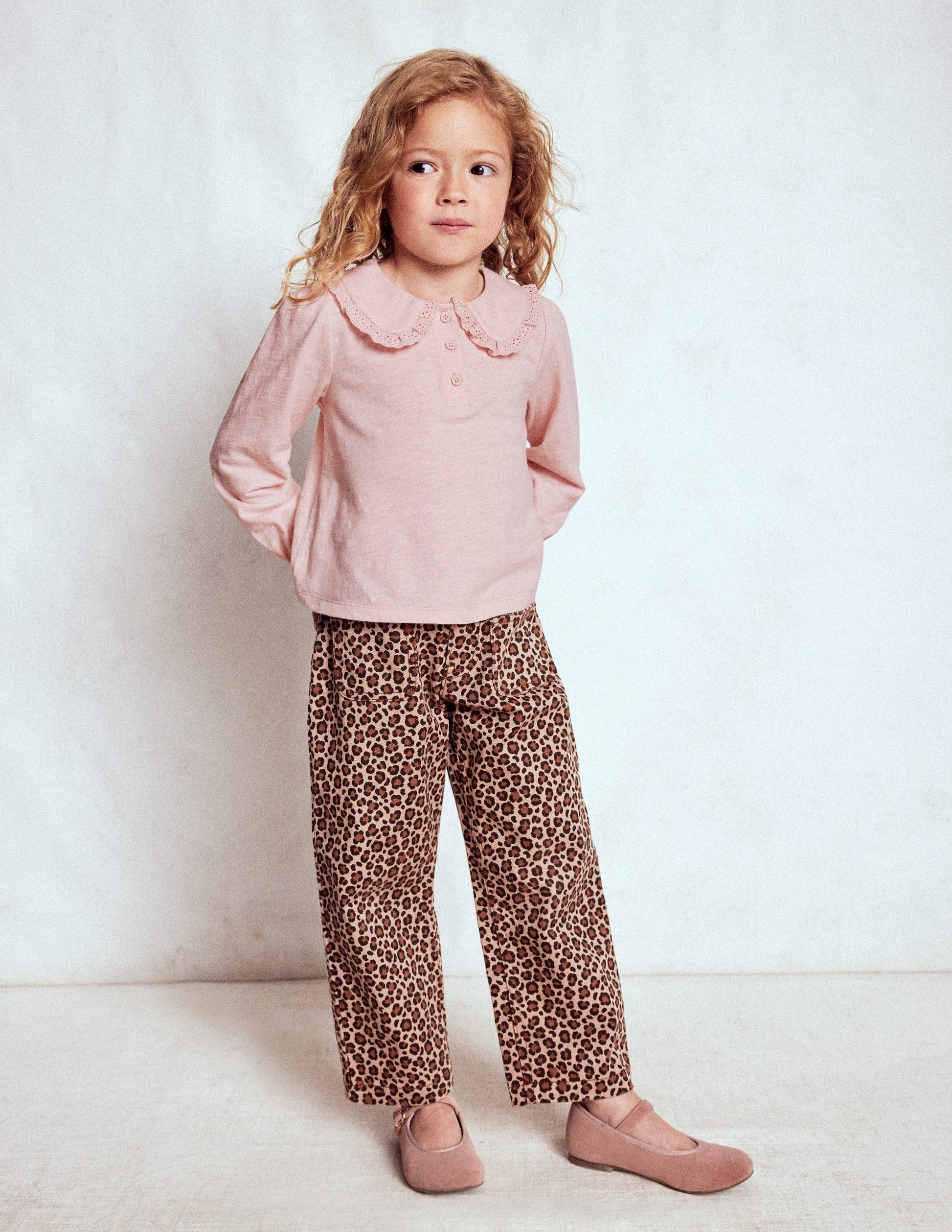 Collared Slub Top-Chalk Pink-2