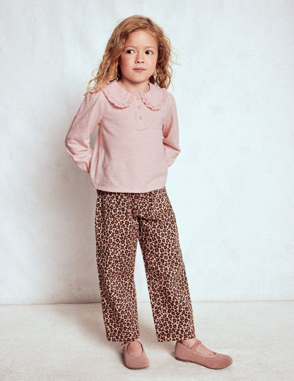 Collared Slub Top-Chalk Pink-2