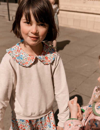 2-in-1 Sweatshirt Dress-Ivory Berry Floral-4