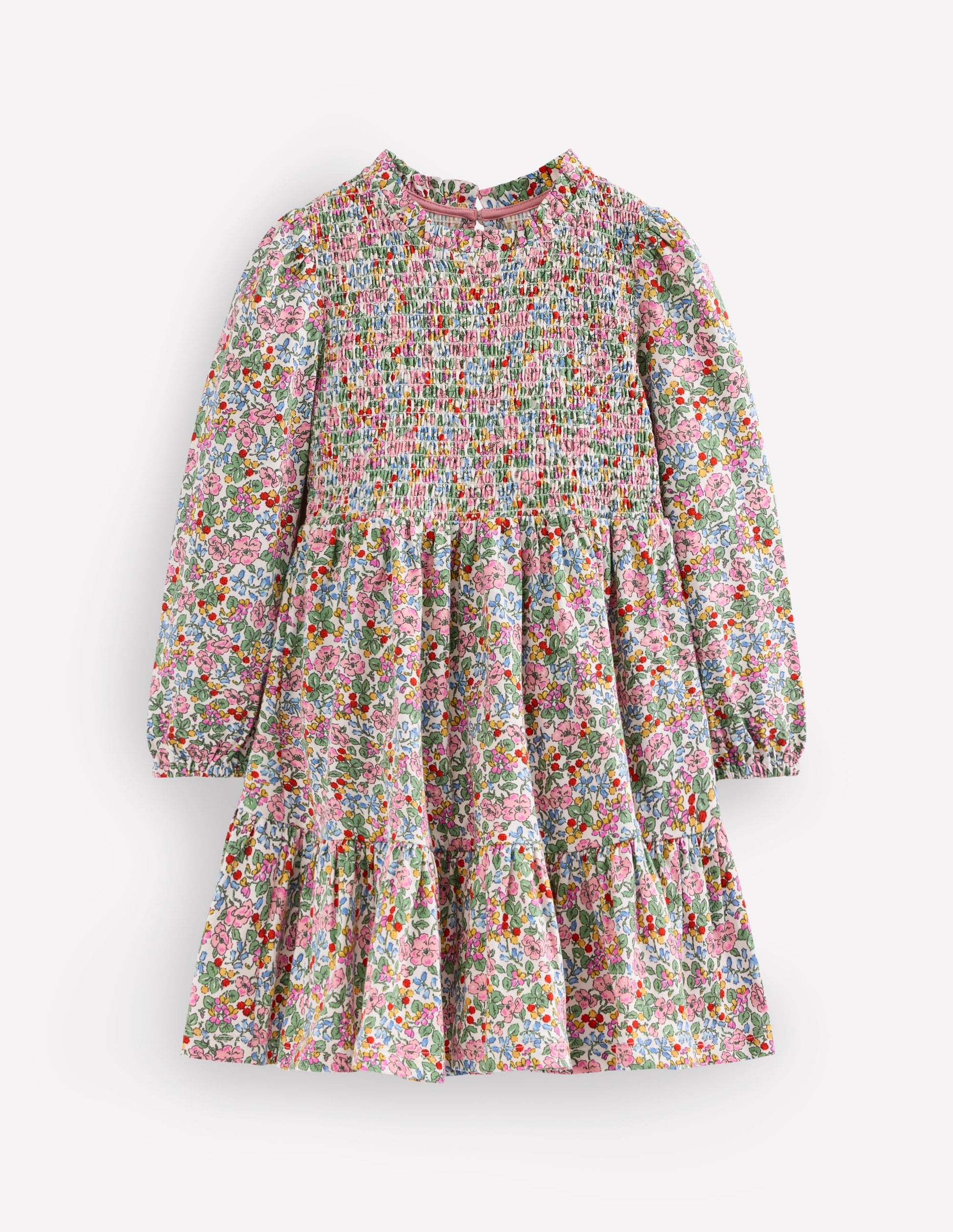 Aurora Long Sleeve Dress-Soft Ivory Berry Floral-1
