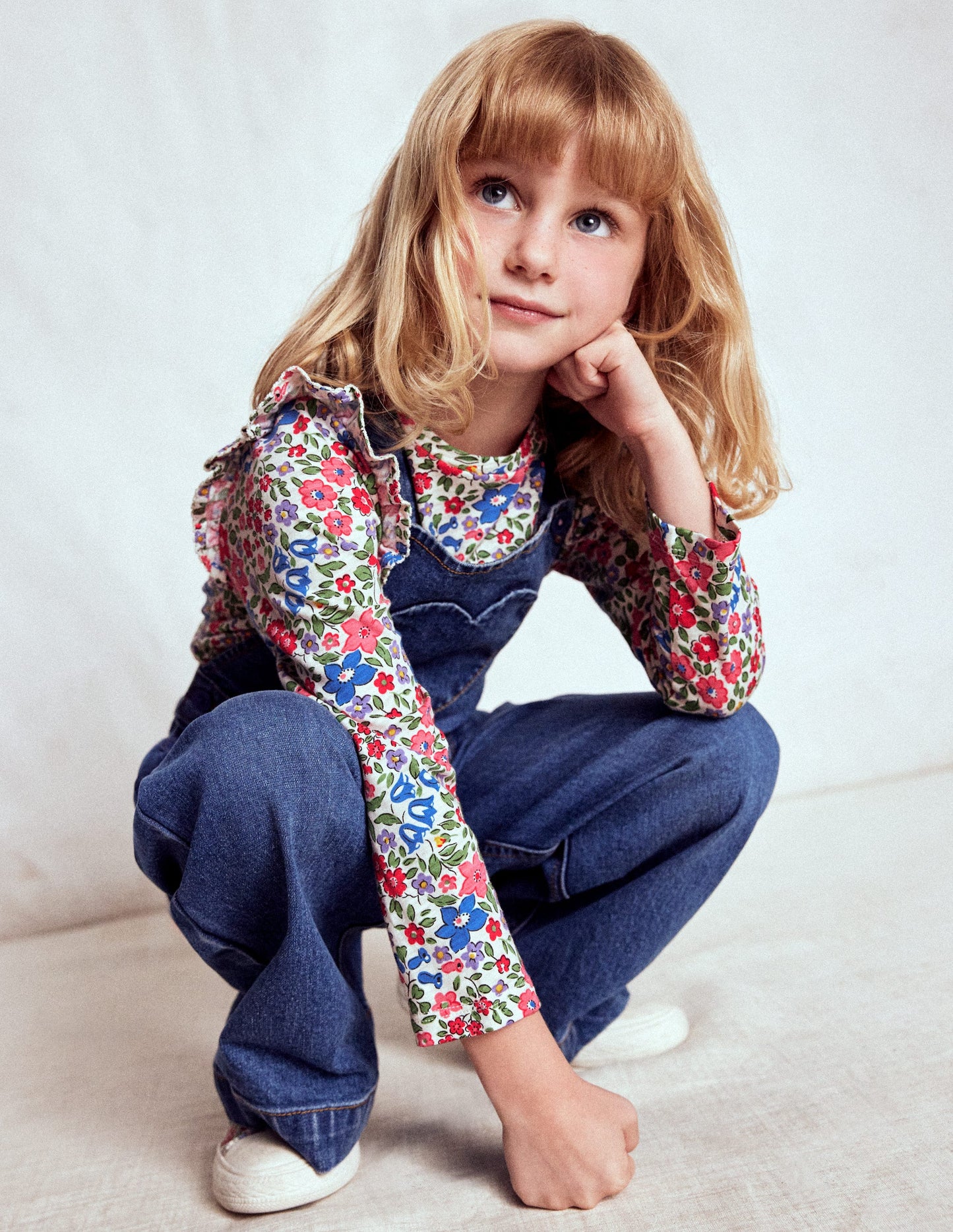 Frill Sleeve Slub Top-Rose Pink Flowerbed