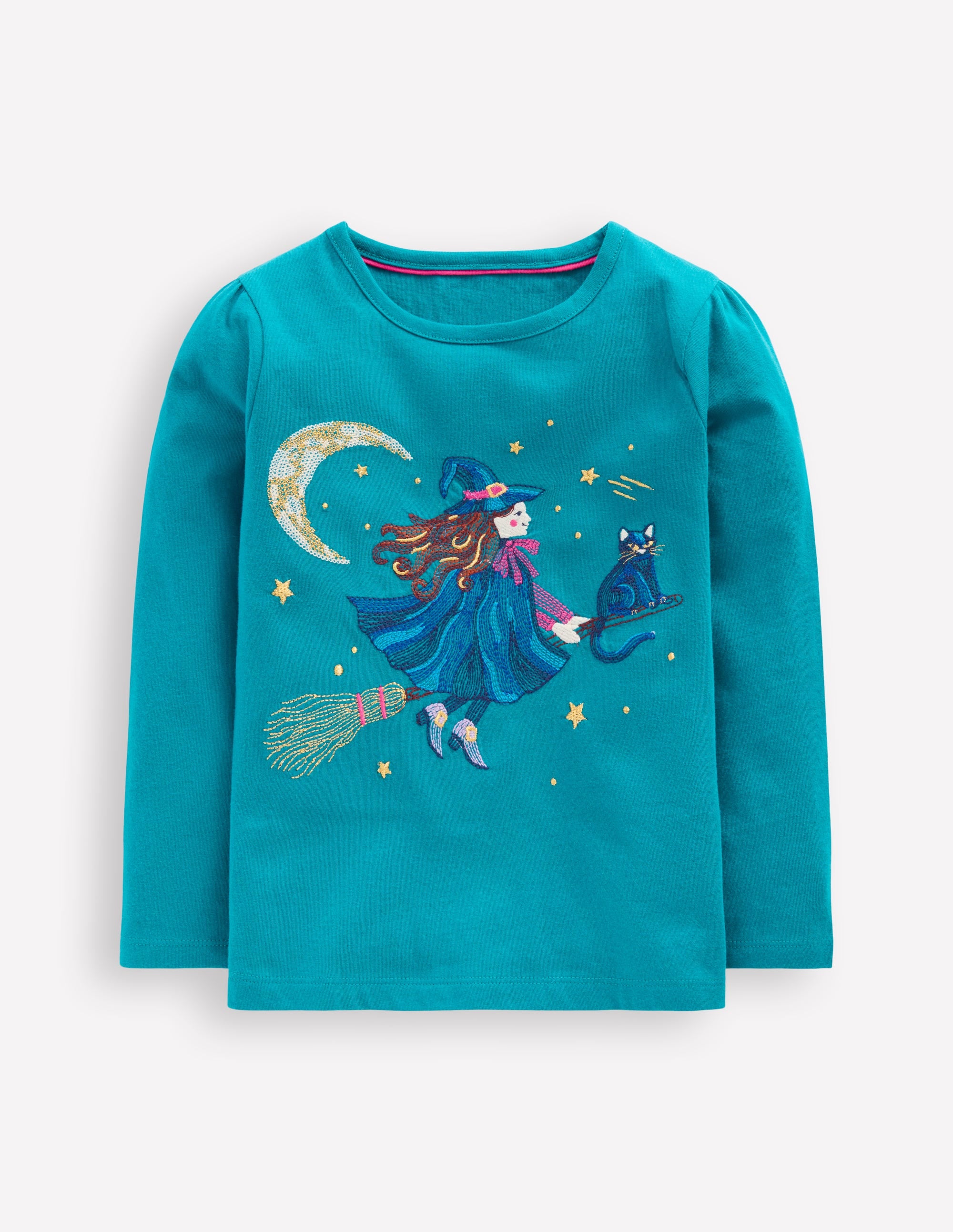 Long Sleeve Superstitch Tee-Deep Sea Green Witch - Image 1