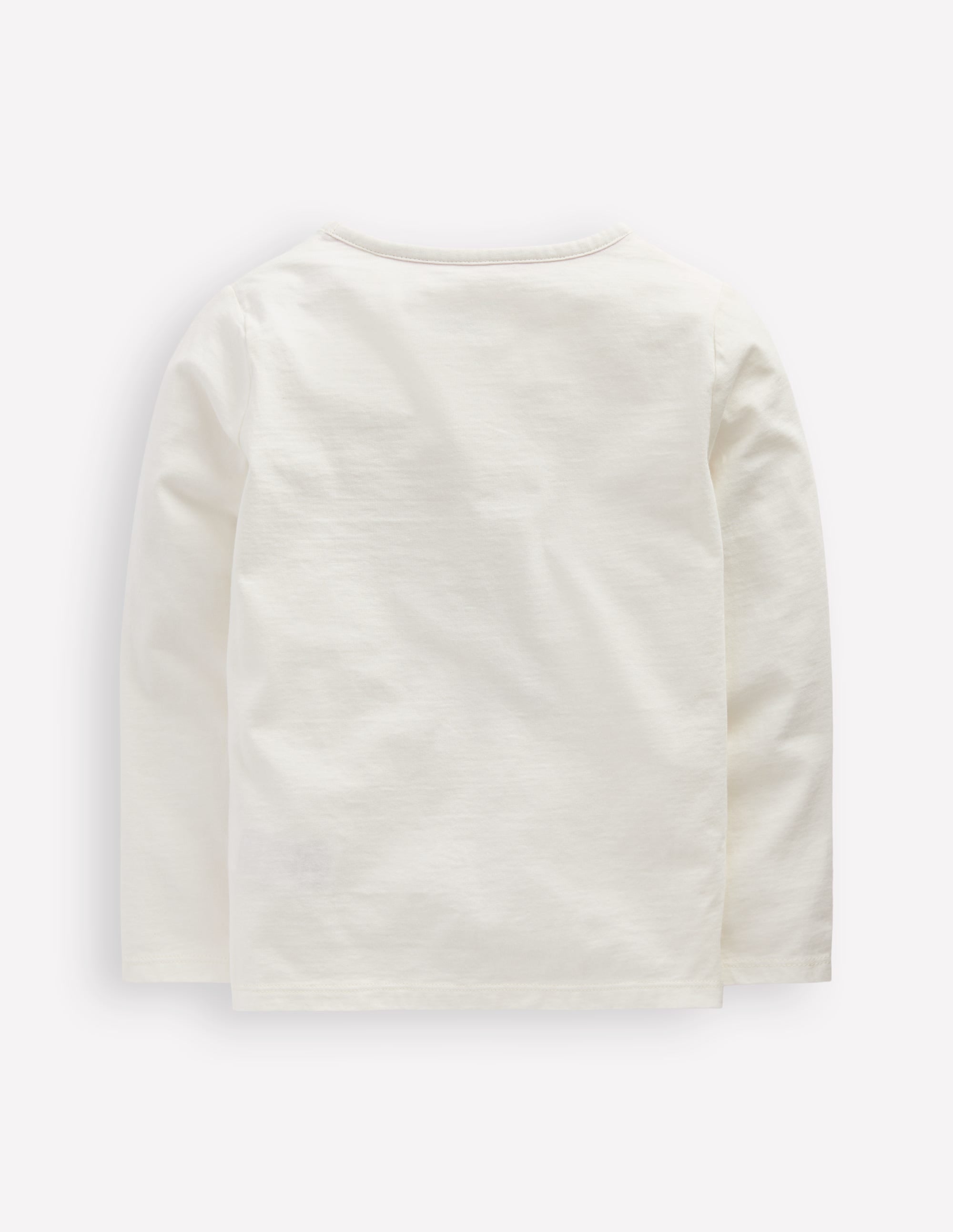 Long Sleeve Bouclé T-shirt-Soft Ivory Dog - Image 2