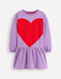 Logo Sweatshirt Dress-Aster Purple
