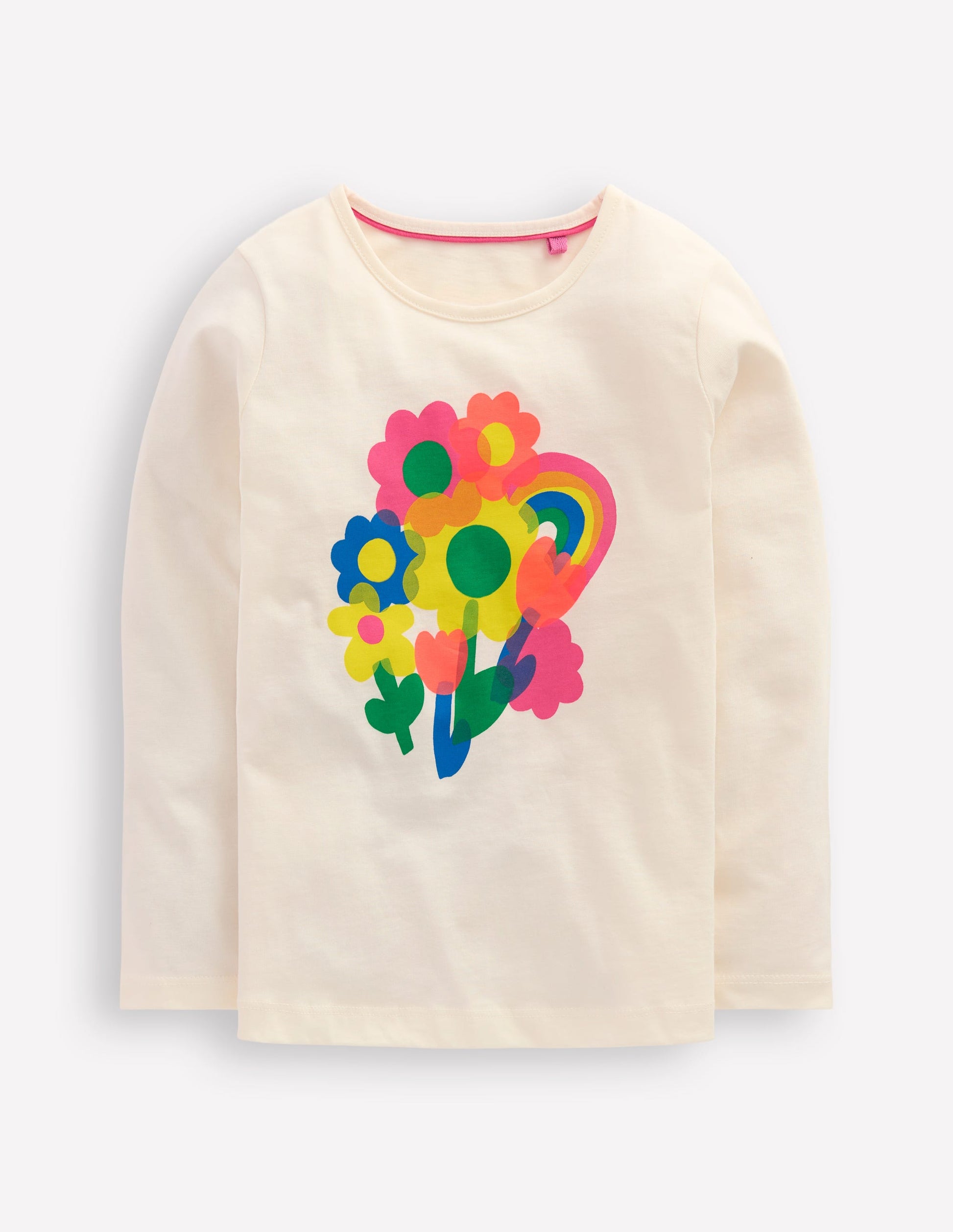 Long Sleeve Riso T-Shirt-Soft Ivory Flowers-1