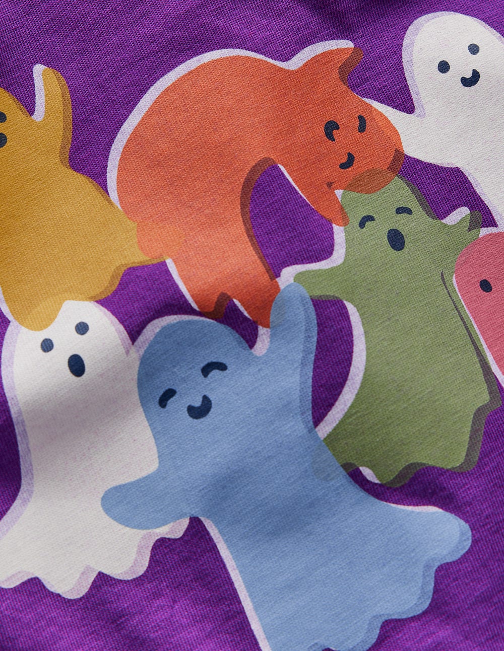 Long Sleeve Riso T-Shirt-Viola Purple Ghosts-3