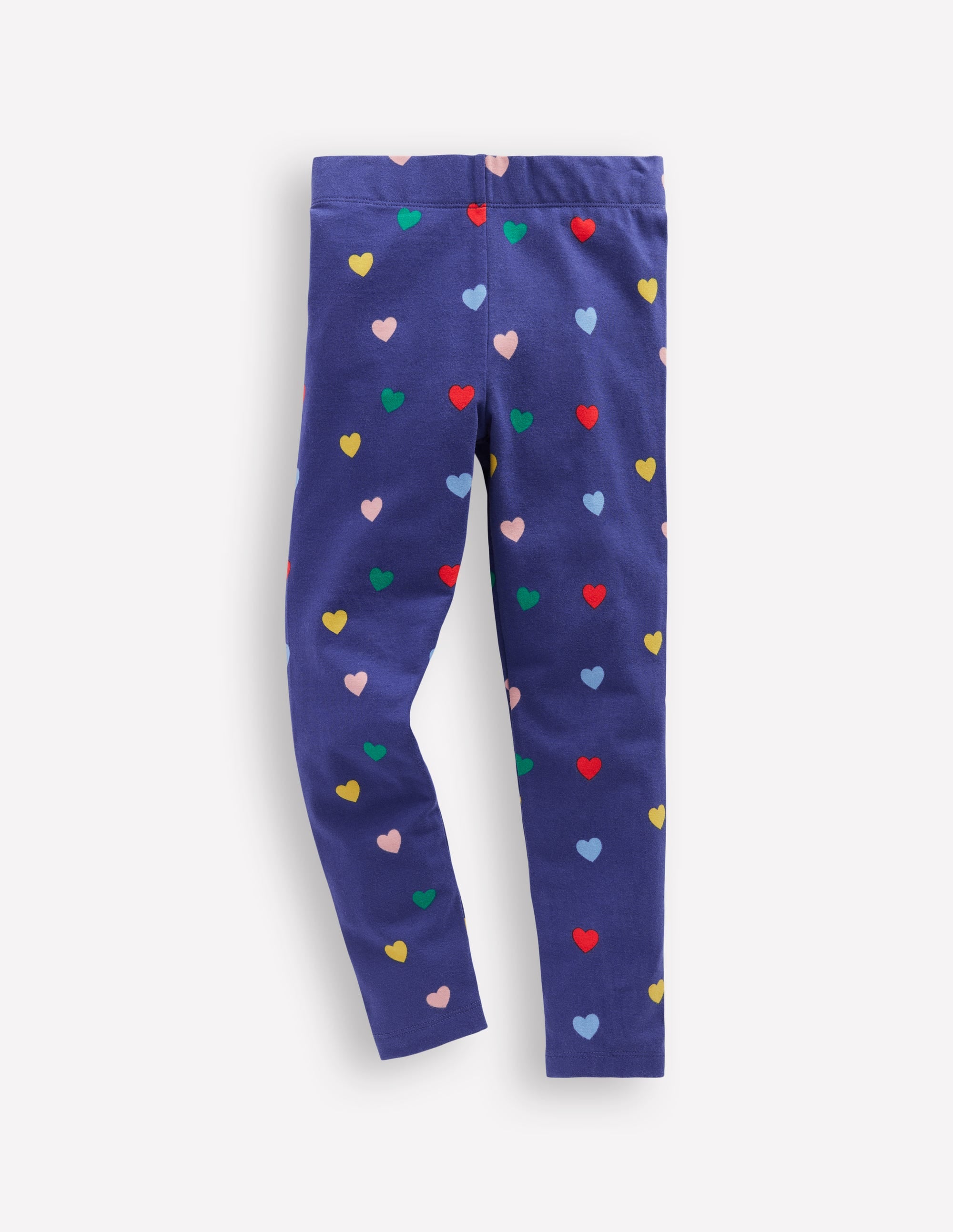 Fun Leggings-Starboard Blue Multi Hearts - Image 1