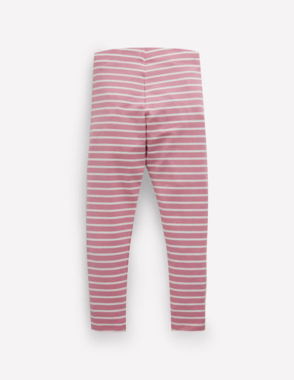 Fun Leggings-Formica Pink/Ivory Stripe-2