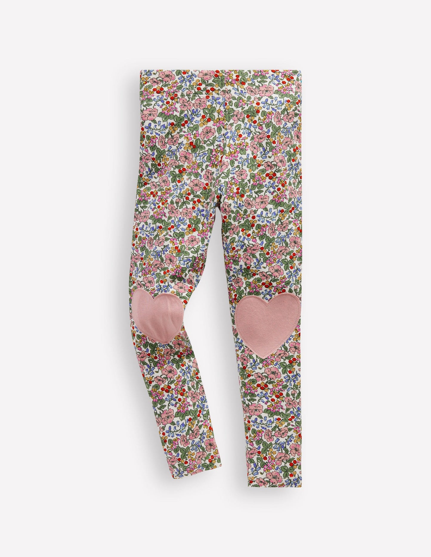 Appliqué Leggings-Soft Ivory Berry Floral