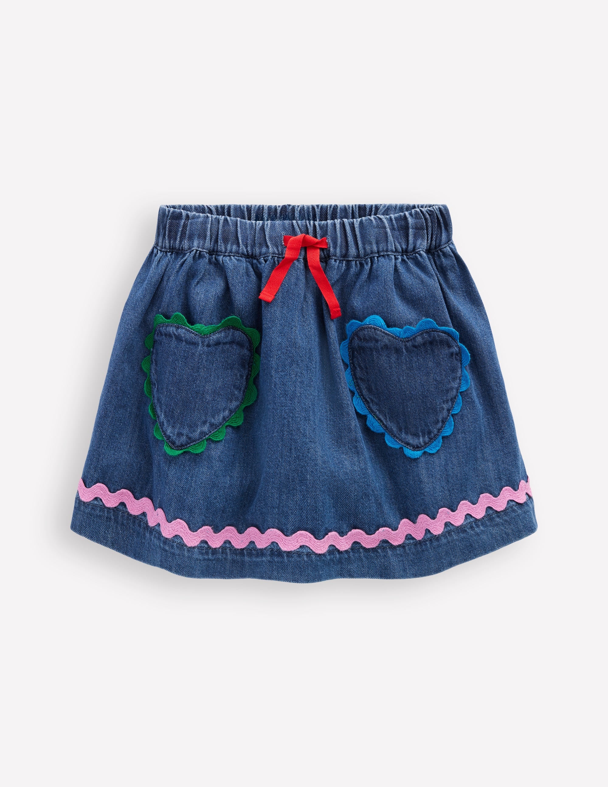 Ric Rac Skirt-Mid Vintage Denim | Boden USA