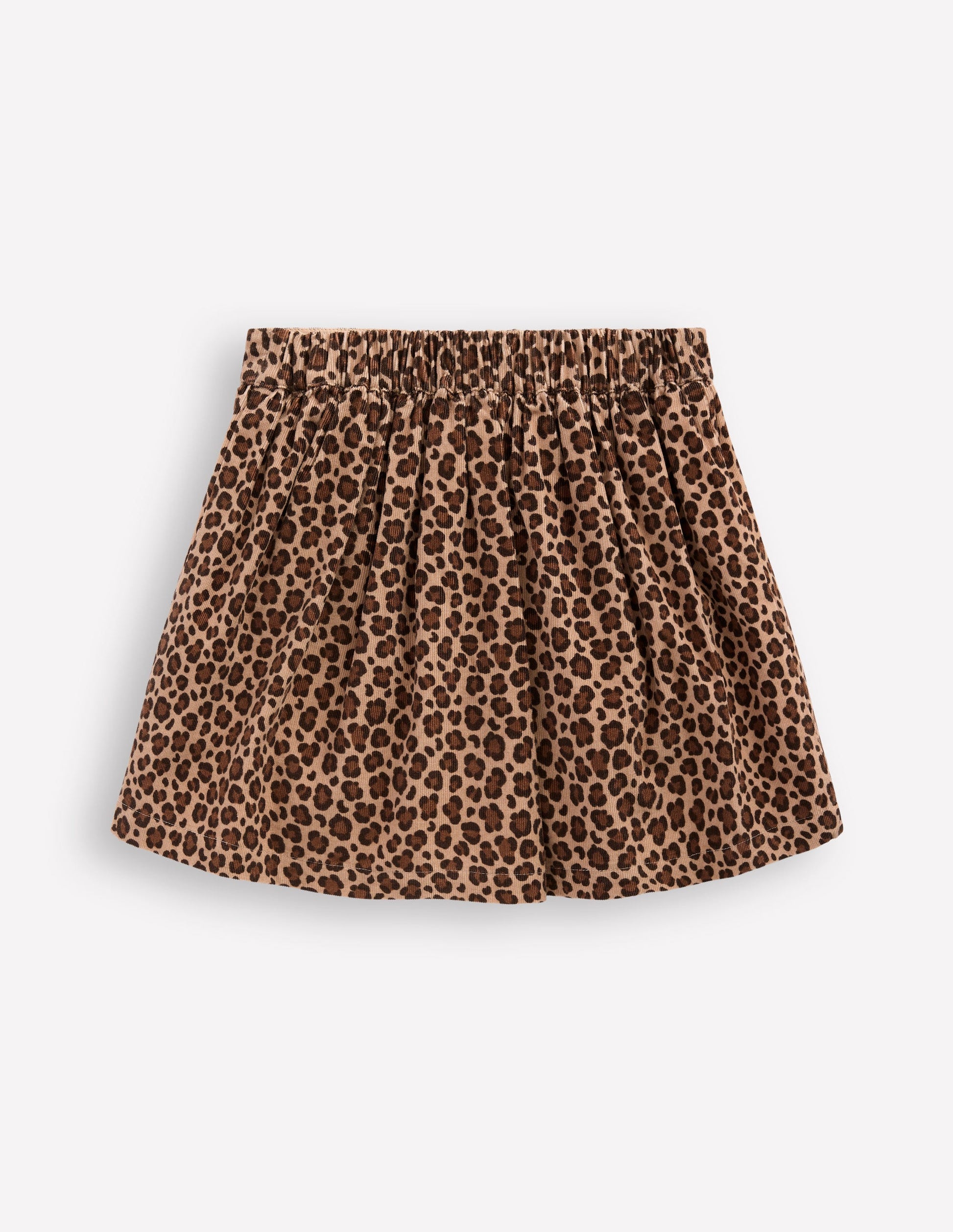 Button-through Mini Skirt-Leopard Print-2