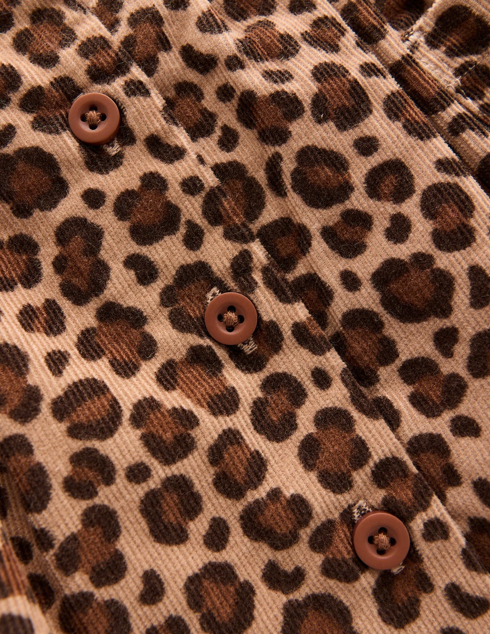 Button-through Mini Skirt-Leopard Print-3