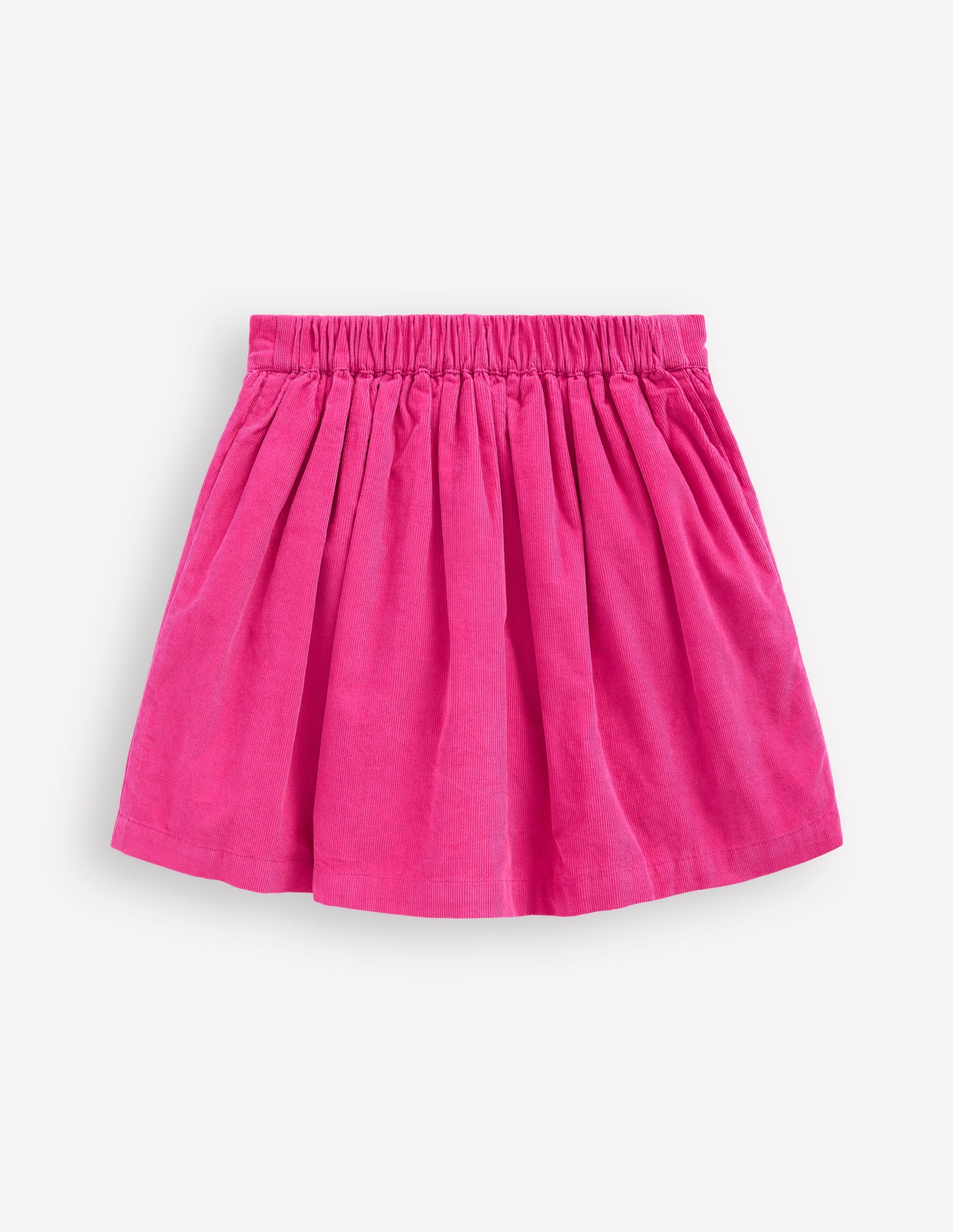 Button-through Mini Skirt-Raspberry Pink-2