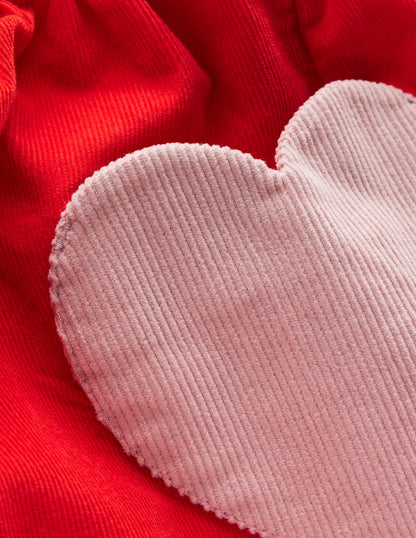 Button-through Mini Skirt-Rockabilly Red Hearts-3